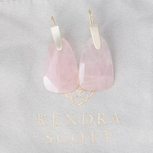 Kendra Scott Jewelry - Kendra Scott "Marty" Gold & Rose Quartz Earrings